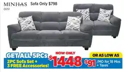 Surplus Furniture 5PC Package: Galt Granite Sofa & Loveseat offer