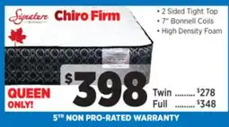 Surplus Furniture Chiro Firm Queen Mattress offer