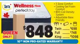 Surplus Furniture Serta Perfect Day Wellness Firm Queen Mattress In-A-Box offer