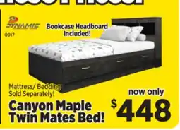 Surplus Furniture Canyon Maple Twin Mates Bed offer
