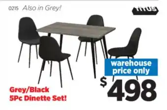 Surplus Furniture Black Modern 5Pc Dinette offer
