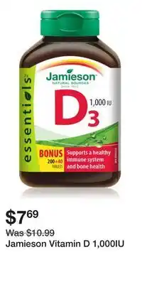 Well Jamieson Vitamin D 1,000IU offer