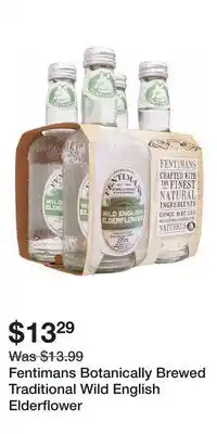 Well Fentimans Botanically Brewed Traditional Wild English Elderflower offer