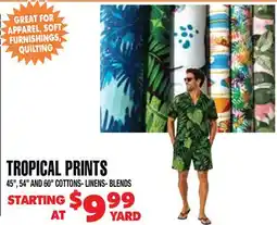 Len's Mill Stores TROPICAL PRINTS offer