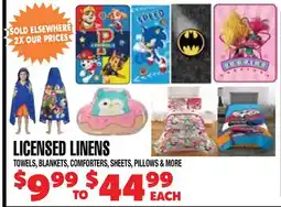 Len's Mill Stores LICENSED LINENS offer