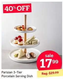 Kitchen Stuff Plus Parisian 3-Tier Porcelain Serving Dish offer