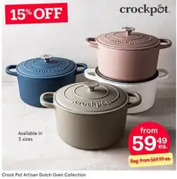 Kitchen Stuff Plus Crock Pot Artisan Dutch Oven Collection offer