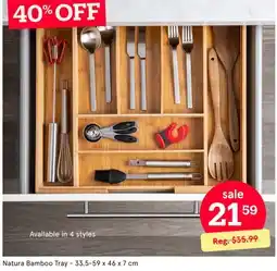 Kitchen Stuff Plus Natura Bamboo Tray offer
