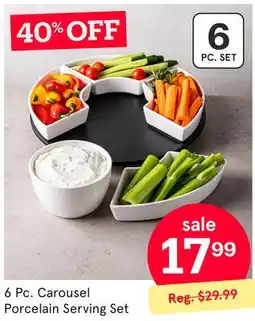 Kitchen Stuff Plus 6 Pc. Carousel Porcelain Serving Set offer