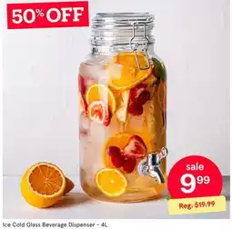 Kitchen Stuff Plus Ice Cold Glass Beverage Dispenser offer
