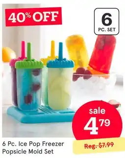 Kitchen Stuff Plus 6 Pc. Ice Pop Freezer Popsicle Mold Set offer