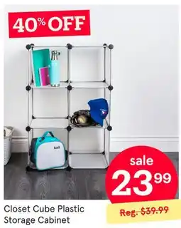 Kitchen Stuff Plus Closet Cube Plastic Storage Cabinet offer