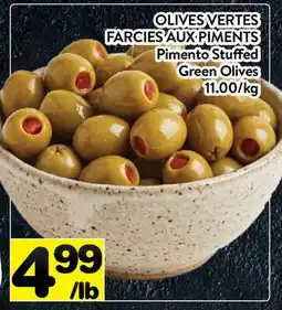 Supermarché PA OLIVES VERTES FARCIES AUX PIMENTS | Pimento Stuffed Green Olives offer