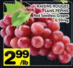 Supermarché PA RAISINS ROUGES SANS PÉPINS | Red Seedless Grapes offer