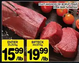 Supermarché PA FILET MIGNON DE BOEUF FRAIS | Fresh Beef Tenderloin offer