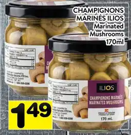 Supermarché PA CHAMPIGNONS MARINÉS ILIOS | Marinated Mushrooms offer