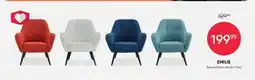 Meubles RD Emilie - Bouclé Fabric Accent Chair - White offer