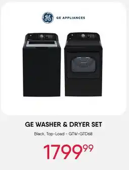 Meubles RD GE APPLIANCES WASHER & DRYER SET offer