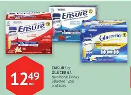 Guardian Pharmacy Ensure or Glucerna Nutritional Drinks offer