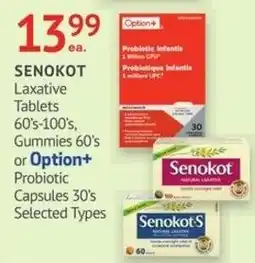 Guardian Pharmacy Senokot Laxative Tablets, Gummies or Option+ Probiotic Capsules offer