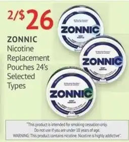 Guardian Pharmacy Zonnic Nicotine Replacement Pouches offer