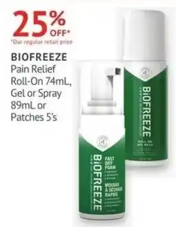 Guardian Pharmacy Biofreeze Pain Relief Roll-On, Gel or Spray or Patches offer