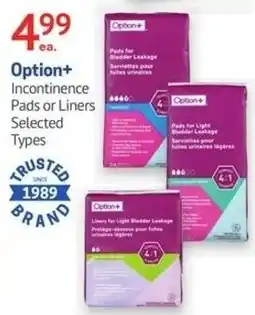 Guardian Pharmacy Option+ Incontinence Pads or Liners offer