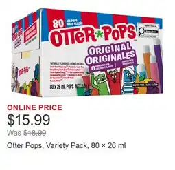Costco Otter Pops, Variety Pack, 80 × offer
