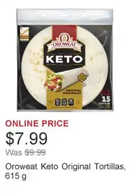Costco Oroweat Keto Original Tortillas offer