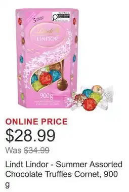 Costco Lindt Lindor - Summer Assorted Chocolate Truffles Cornet offer