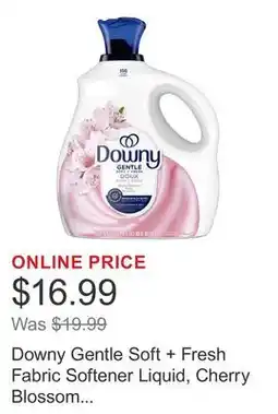 Costco Downy Gentle Soft + Fresh Fabric Softener Liquid, Cherry Blossom Scent, 150 loads offer