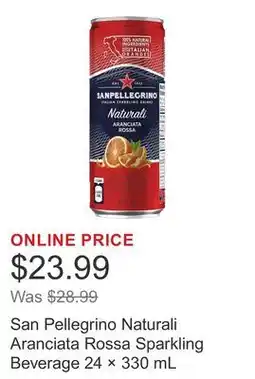 Costco San Pellegrino Naturali Aranciata Rossa Sparkling Beverage 24 × offer