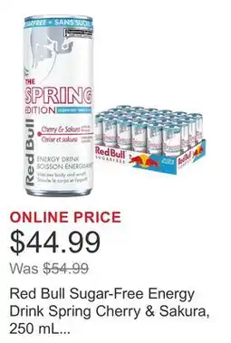 Costco Red Bull Sugar-Free Energy Drink Spring Cherry & Sakura, 250 mL 24-pack offer