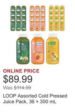 Costco LOOP Assorted Cold Pressed Juice Pack, 36 × offer
