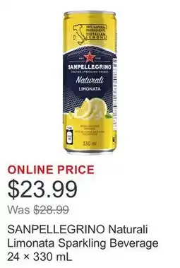 Costco SANPELLEGRINO Naturali Limonata Sparkling Beverage 24 × offer