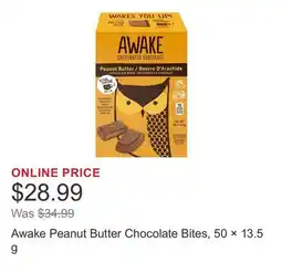 Costco Awake Peanut Butter Chocolate Bites, 50 × offer