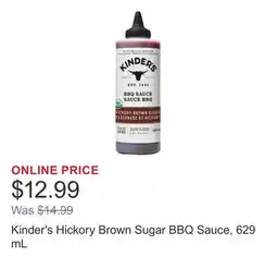 Costco Kinder's Hickory Brown Sugar BBQ Sauce offer
