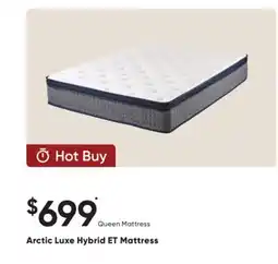 Sleep Country Arctic Luxe Hybrid ET Mattress offer