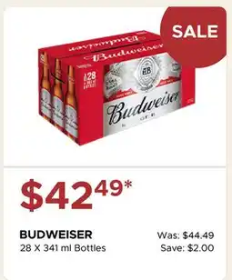 The Beer Store BUDWEISER offer