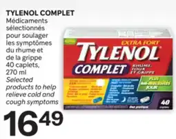 Brunet TYLENOL COMPLET Médicaments sélectionnés pour soulager les symptômes du rhume et de la grippe offer