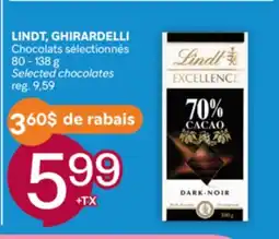 Brunet LINDT, GHIRARDELLI Chocolats sélectionnés offer