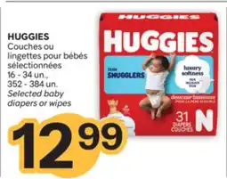 Brunet HUGGIES Couches ou lingettes pour bébés sélectionnées offer