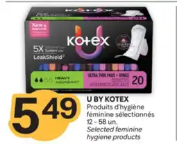 Brunet U BY KOTEX Produits d'hygiène féminine sélectionnés offer