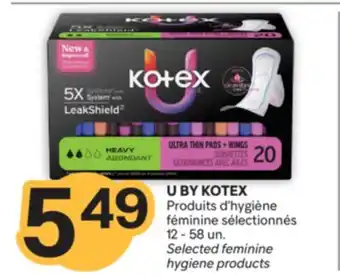 Brunet U BY KOTEX Produits d'hygiène féminine sélectionnés offer