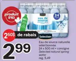 Brunet Selection Eau de source naturelle sélectionnée offer