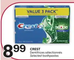Brunet CREST Dentifrices sélectionnés offer