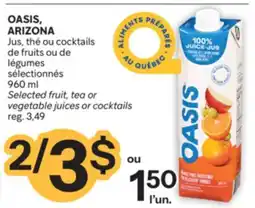Brunet OASIS, ARIZONA Jus, thé ou cocktails de fruits ou de légumes sélectionnés offer