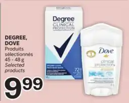 Brunet DEGREE, DOVE Produits sélectionnés offer