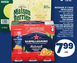 Marché Bonichoix MAISON PERRIER OR SANPELLEGRINO SPARKLING WATER OR ITALIAN BEVERAGE offer