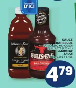 Marché Bonichoix SAUCE BARBECUE DIANA (500 mL) OR BULL'S-EYE (425 mL) BARBECUE SAUCE offer